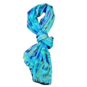 SIGNALS EXCLUSIVE TIE-DYE SILK SCARF – 22" × 72" – LIGHTWEIGHT 100% SILK – CLEAN